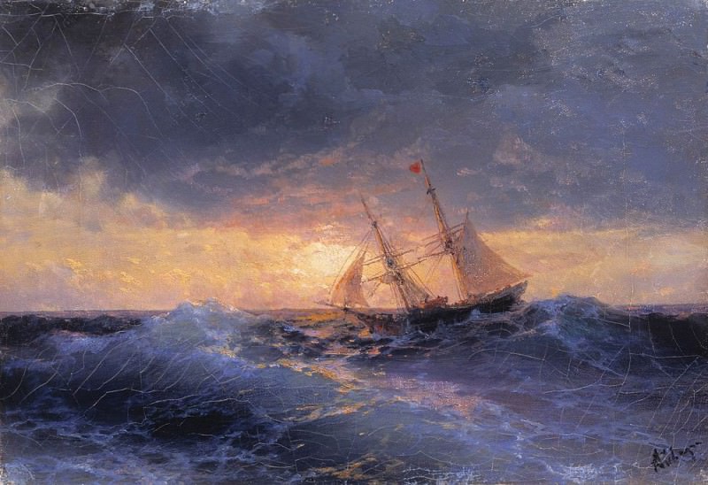 Sea. Sunset 1896, Ivan Konstantinovich Aivazovsky
