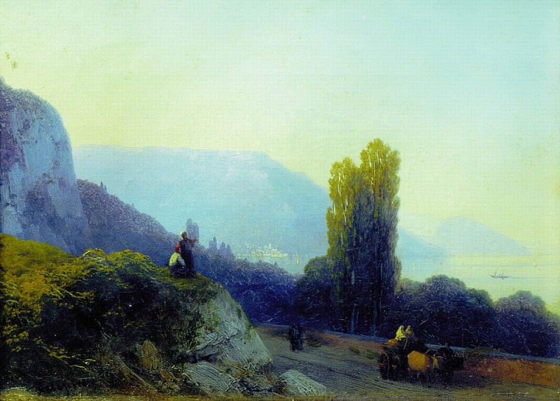 On the way to Yalta 1860 19,8 h27. 7, Ivan Konstantinovich Aivazovsky