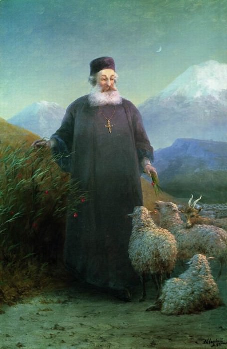 Catholicos Khrimyan Irick around Echmiadzin 1895, Ivan Konstantinovich Aivazovsky