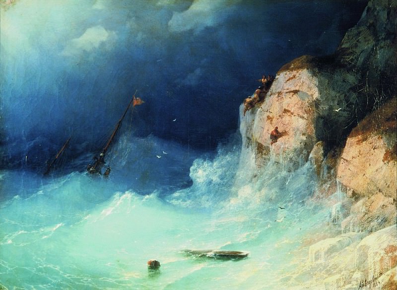 Shipwreck 1864 58h78, Ivan Konstantinovich Aivazovsky
