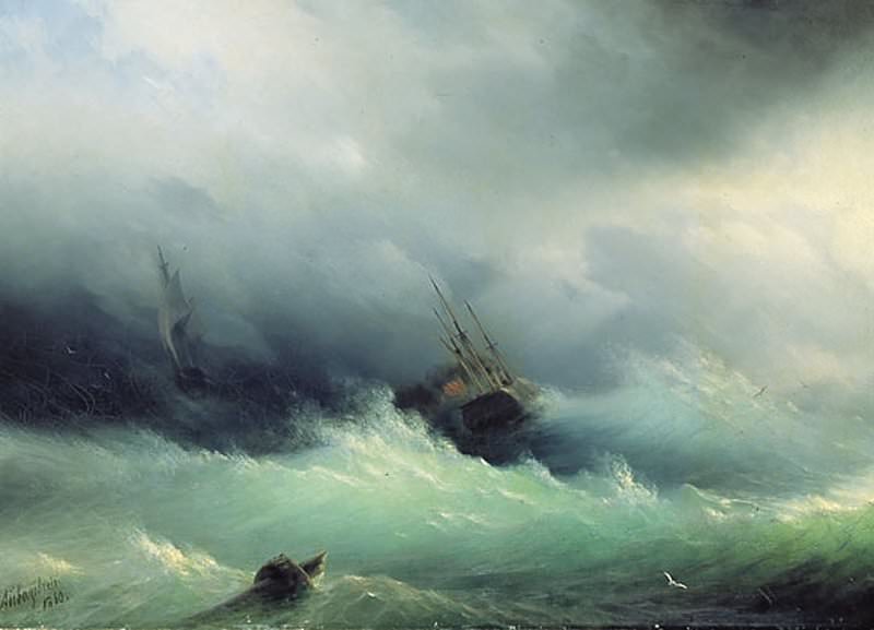 Stormy Sea 1860 80,5 h117, Ivan Konstantinovich Aivazovsky
