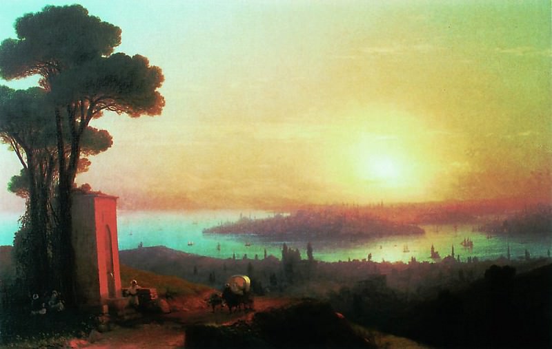 Вид Константинополя с Чамлича 1870-е 120х188, Иван Константинович Айвазовский