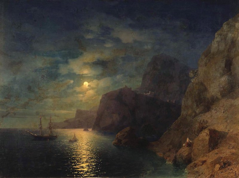 Sea Night 1861, Ivan Konstantinovich Aivazovsky