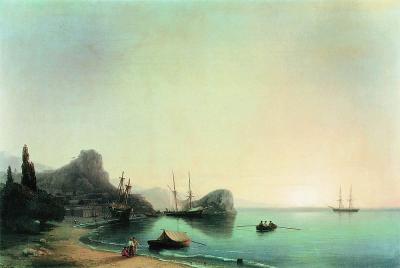 Итальянский пейзаж 1855 95х142,5, Иван Константинович Айвазовский