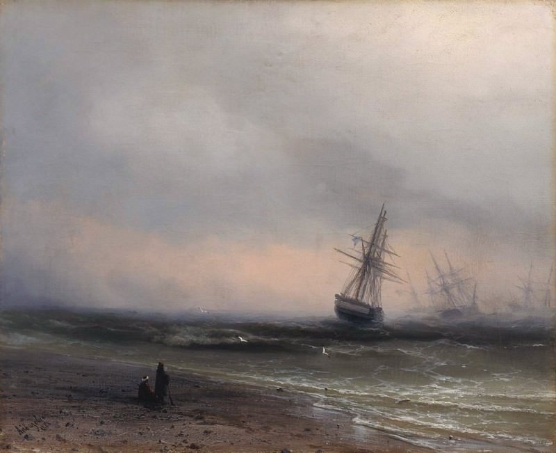 Морской пейзаж в Крыму 1866, Иван Константинович Айвазовский