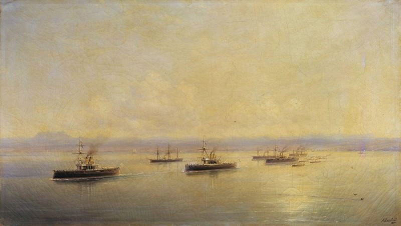 Флот в виду Севастополя 1890 71х124, Иван Константинович Айвазовский