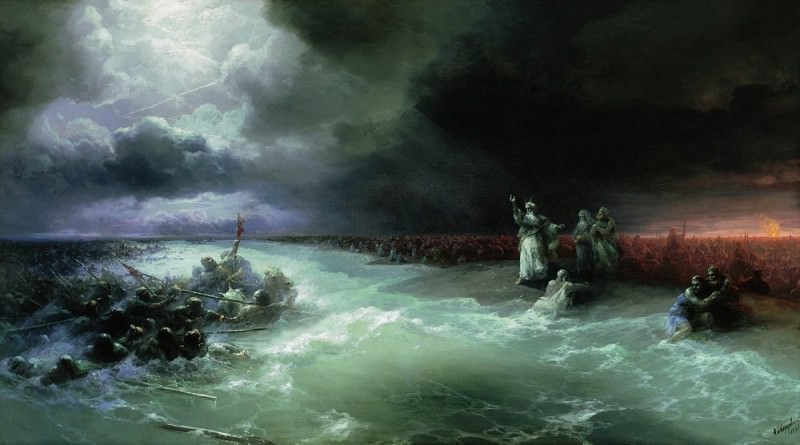 Go Jews through the Red Sea 1891 96h160, Ivan Konstantinovich Aivazovsky