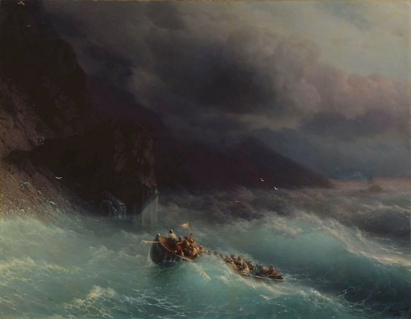 Storm on the Black Sea 1873 134h172, Ivan Konstantinovich Aivazovsky