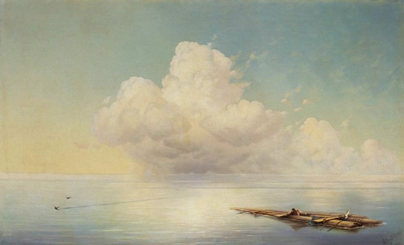 cloud over the quiet sea 1877, Ivan Konstantinovich Aivazovsky