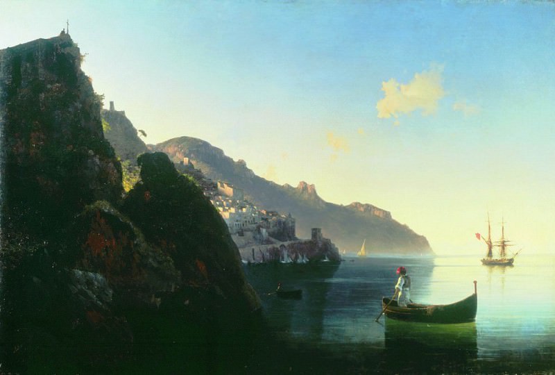 Coast at Almafi 1841 71h105, Ivan Konstantinovich Aivazovsky