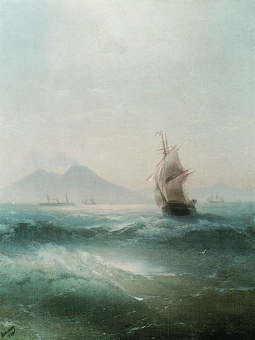 Bay of Naples. Kind of Vesuvius 1879 68h52, Ivan Konstantinovich Aivazovsky
