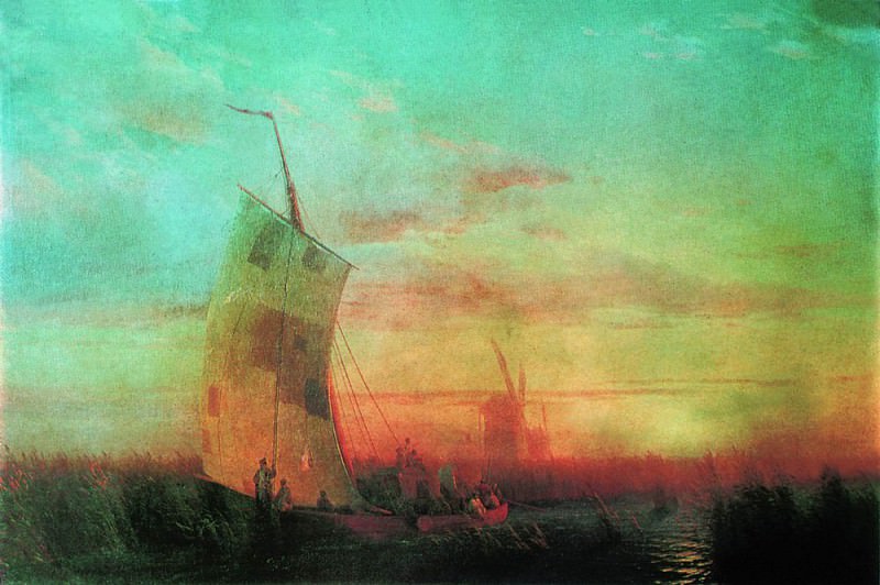 reeds on the Dnieper 1857 108h161, Ivan Konstantinovich Aivazovsky