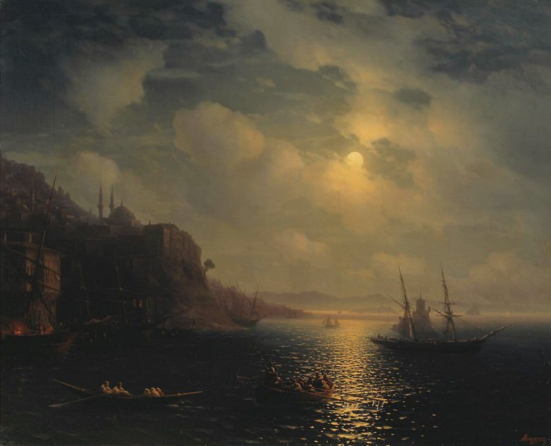 Лунная ночь на Чёрном море 1873, Иван Константинович Айвазовский