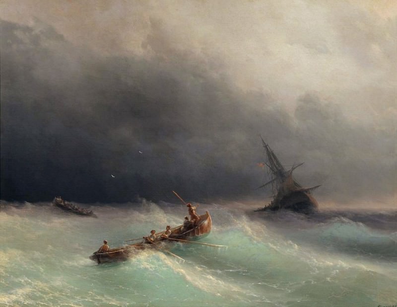 Storm at Sea 1873 91h71, Ivan Konstantinovich Aivazovsky