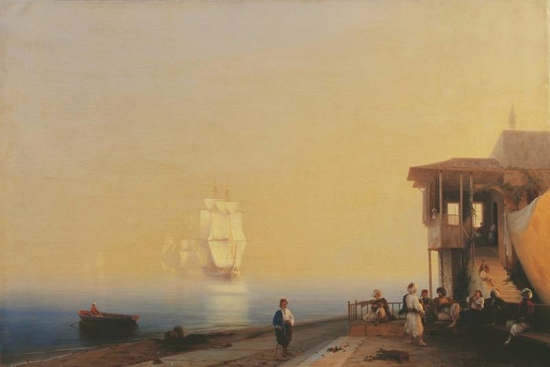 Quay eastern city 1852, Ivan Konstantinovich Aivazovsky