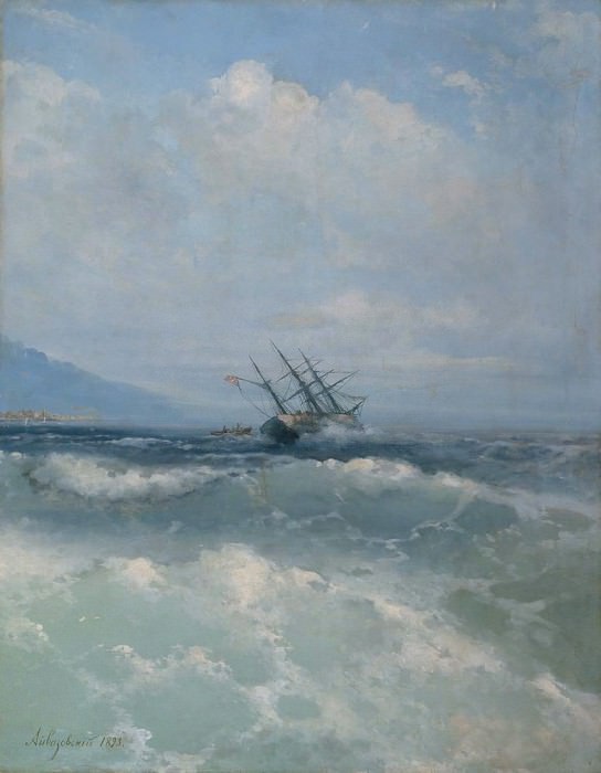 In the waves of 1893, Ivan Konstantinovich Aivazovsky