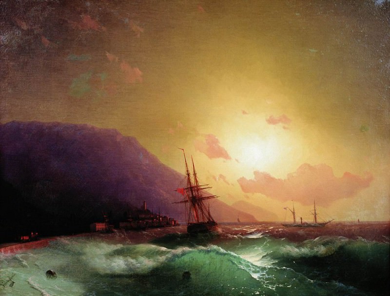 On the coast of Yalta 1864 62h80, Ivan Konstantinovich Aivazovsky