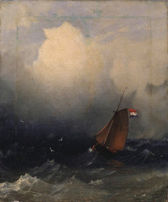 Storm. Sailing ship, Ivan Konstantinovich Aivazovsky