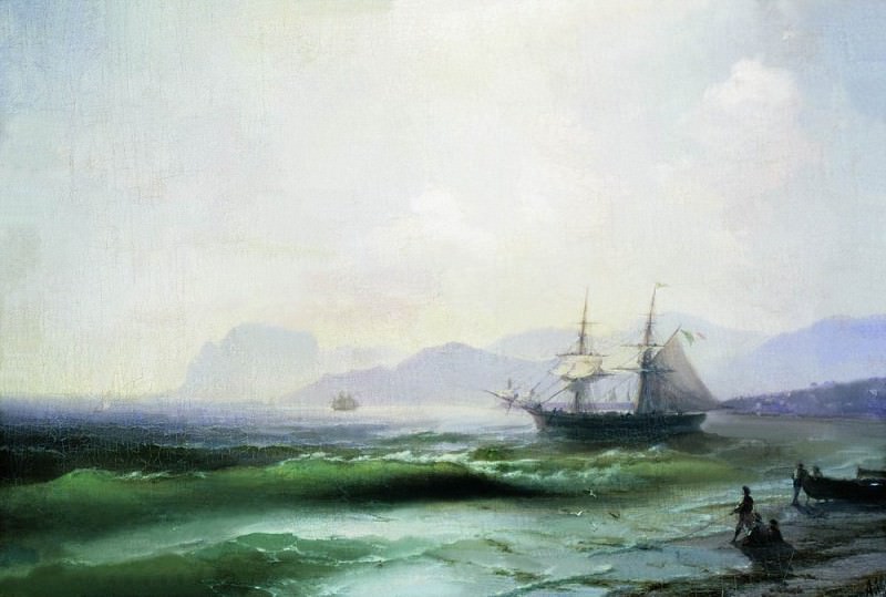 Restless Sea 1877 43h63, Ivan Konstantinovich Aivazovsky