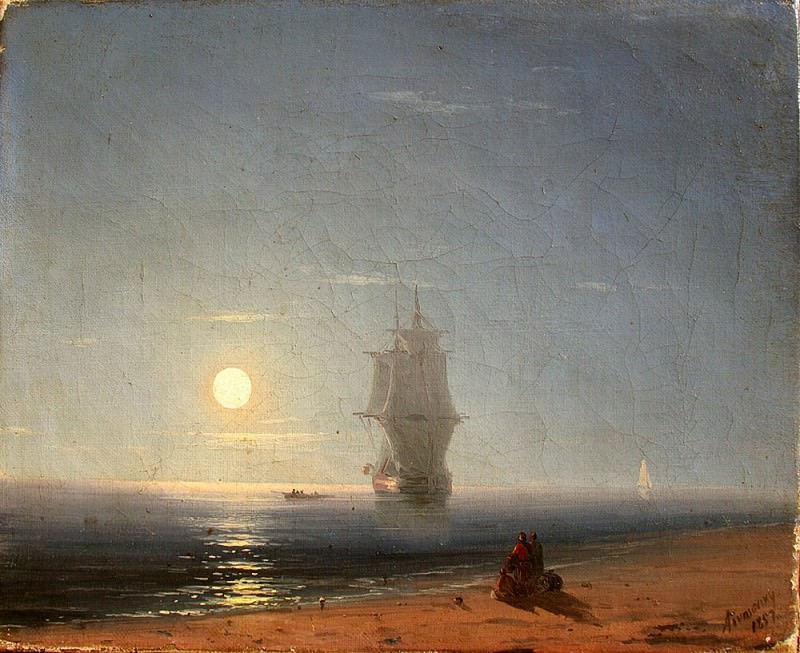 Moonlight 1857 21,5 h26, 5, Ivan Konstantinovich Aivazovsky