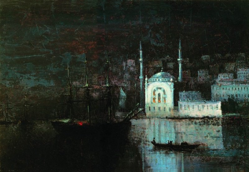 Ночной Константинополь 1886 25х37, Иван Константинович Айвазовский