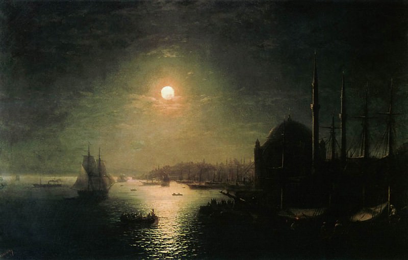 Лунная ночь в Константинополе 1884 81х116, Иван Константинович Айвазовский