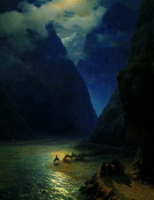Darial Gorge 133h107 1862, Ivan Konstantinovich Aivazovsky