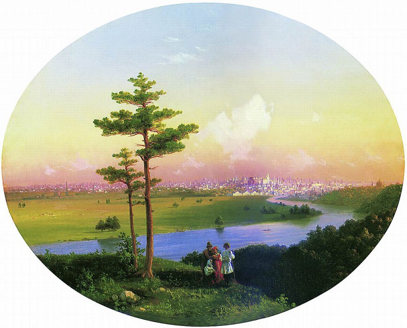 Вид на Москву с Воробьёвых гор 1848 40х51, Иван Константинович Айвазовский