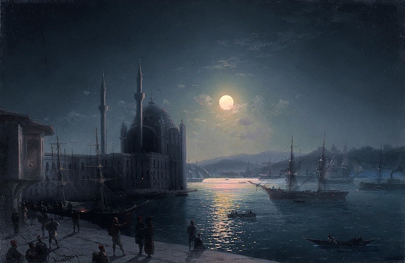 Moonlit night on the Bosphorus, Ivan Konstantinovich Aivazovsky