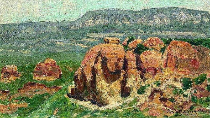 Red Rocks in Kislovodsk. 1895, Apollinaris M. Vasnetsov