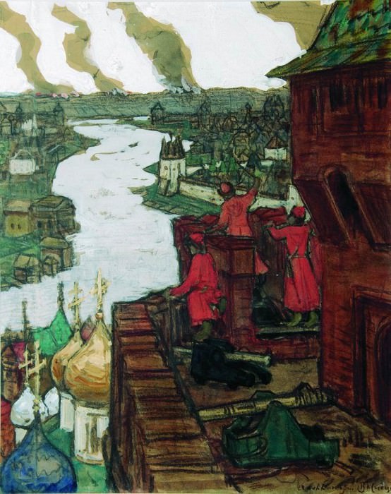 Tatars go. End of XIV century . 1909, Apollinaris M. Vasnetsov