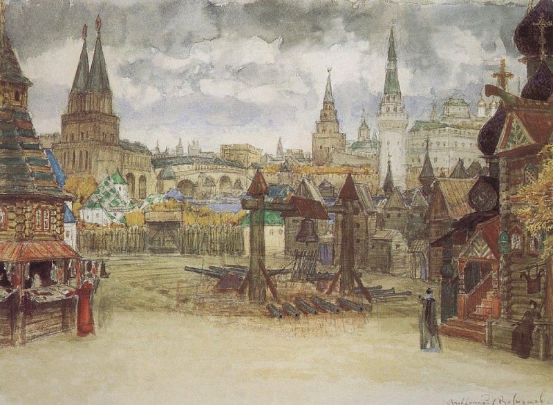 Стрелецкая слобода. 1897, Аполлинарий Михайлович Васнецов