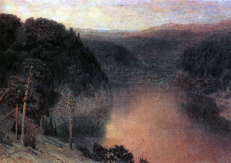 Горное озеро. Урал. 1892, Аполлинарий Михайлович Васнецов