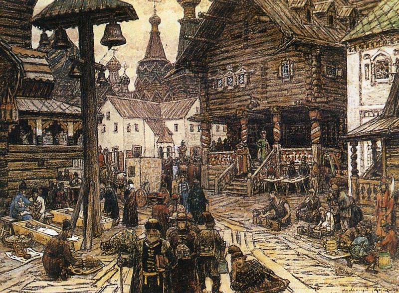 On the sacrum in China-town. 1902, Apollinaris M. Vasnetsov