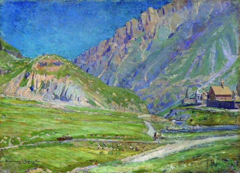 Mountain landscape. 1895, Apollinaris M. Vasnetsov