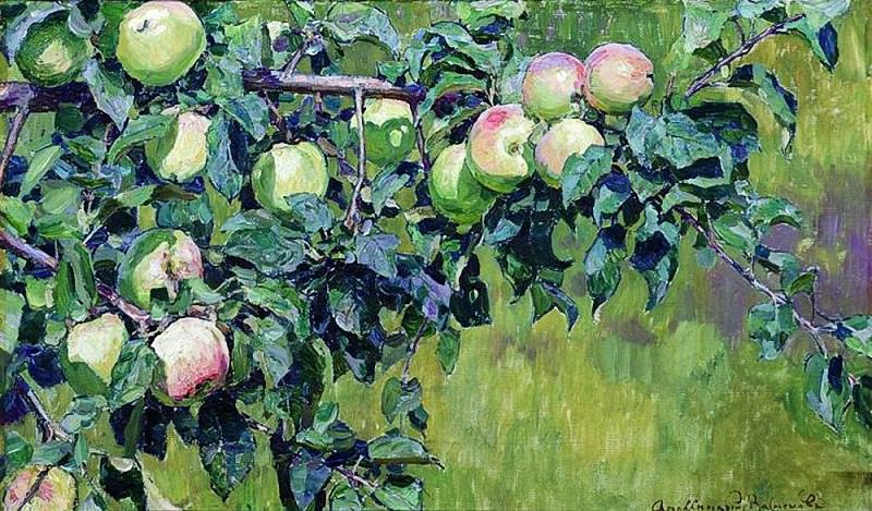 The branch of apple. 1930, Apollinaris M. Vasnetsov