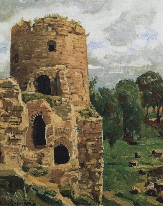Hremiacha tower. Pskov. 1908, Apollinaris M. Vasnetsov