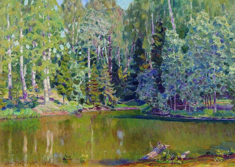 Pond. Demyanovo. Near Klina. 1917, Apollinaris M. Vasnetsov