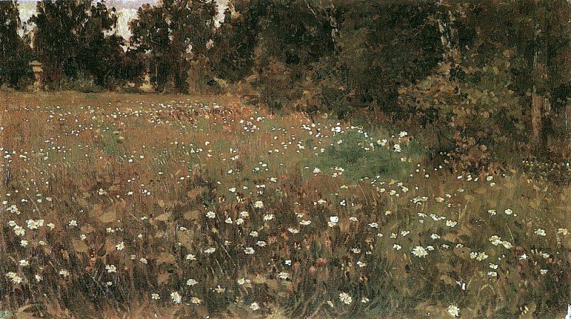 flowering meadow. 1882-1885, Apollinaris M. Vasnetsov