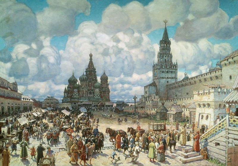Red Square in the second half of XVII century. 1925, Apollinaris M. Vasnetsov