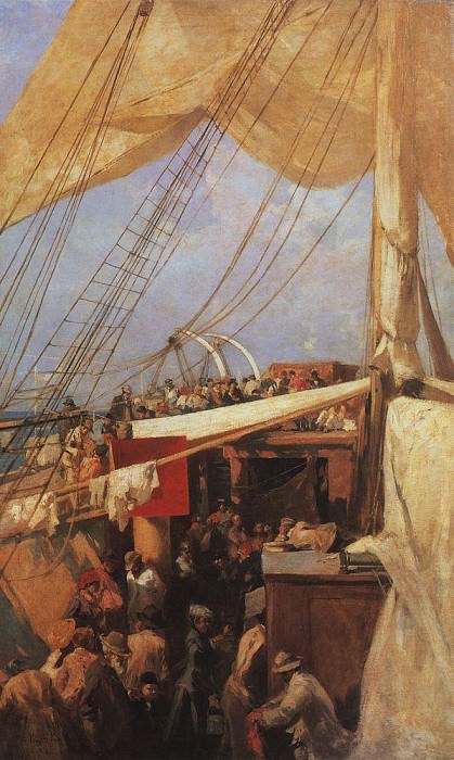 На палубе парохода. 1880-е, Коровин Константин Алексеевич