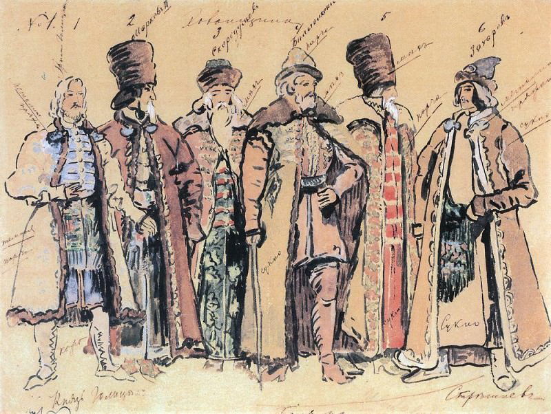 Князь Голицын и бояре. 1910, Коровин Константин Алексеевич
