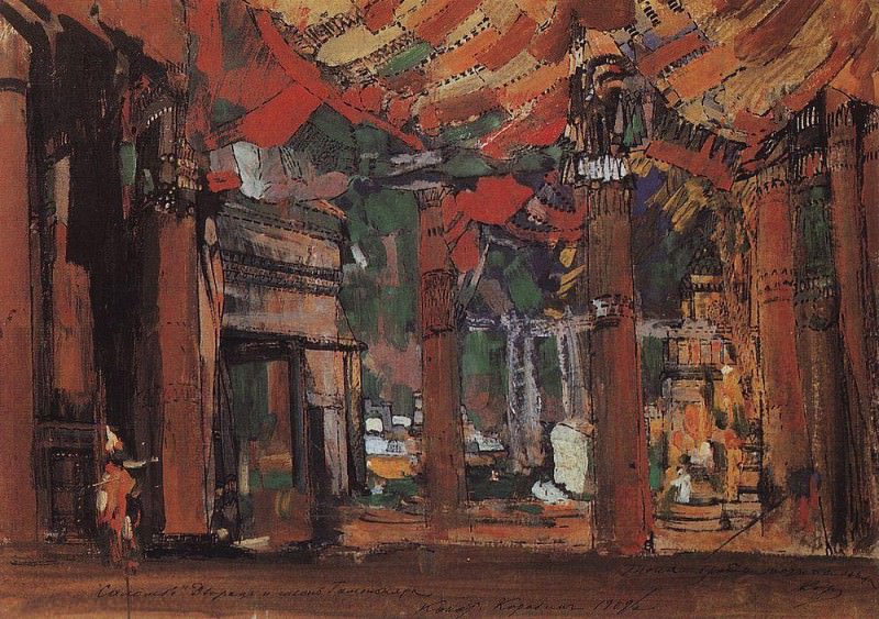 palace and the harbor. 1909, Konstantin Alekseevich Korovin