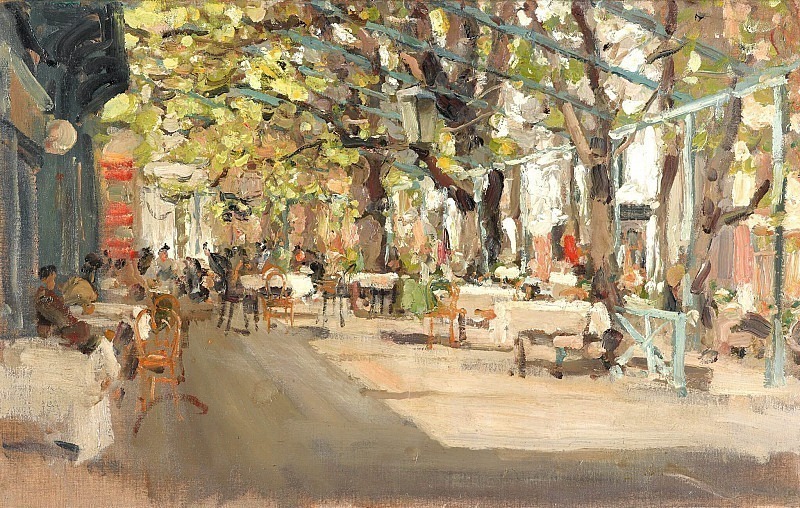 Cafe in Yalta, Konstantin Alekseevich Korovin