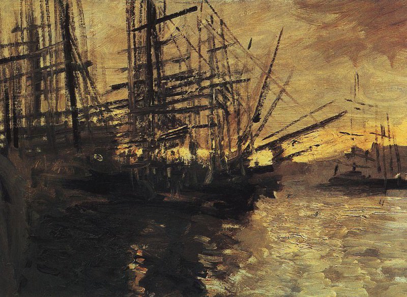 Корабли. Марсель. 1890-е, Коровин Константин Алексеевич