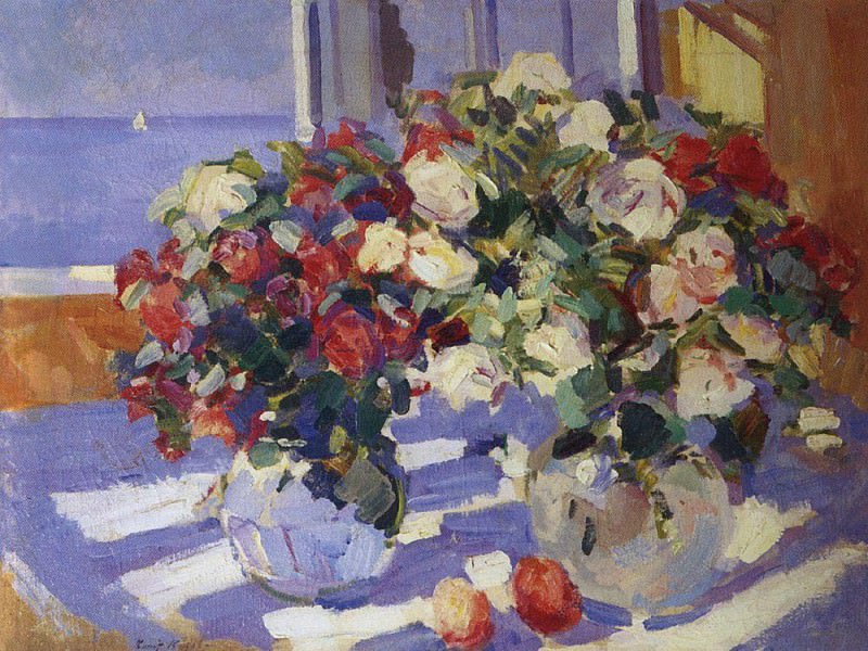 Roses. 1910, Konstantin Alekseevich Korovin