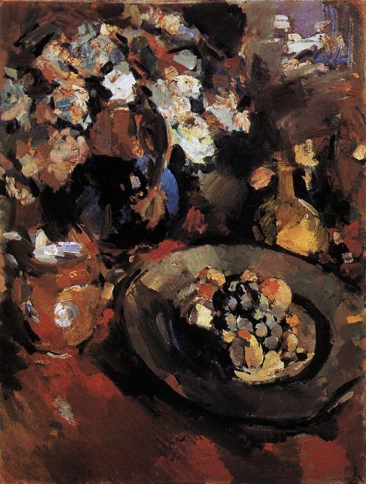 Still life with fruit and a bottle. 1930, Konstantin Alekseevich Korovin