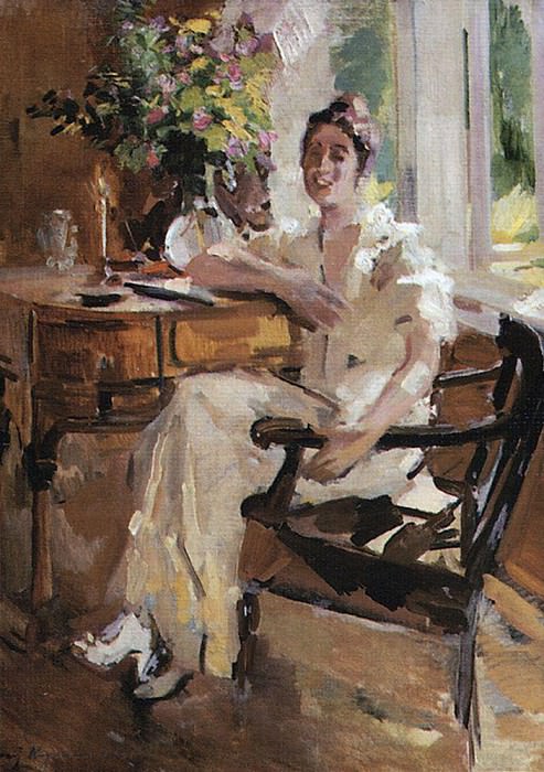 lady in the chair. 1917, Konstantin Alekseevich Korovin