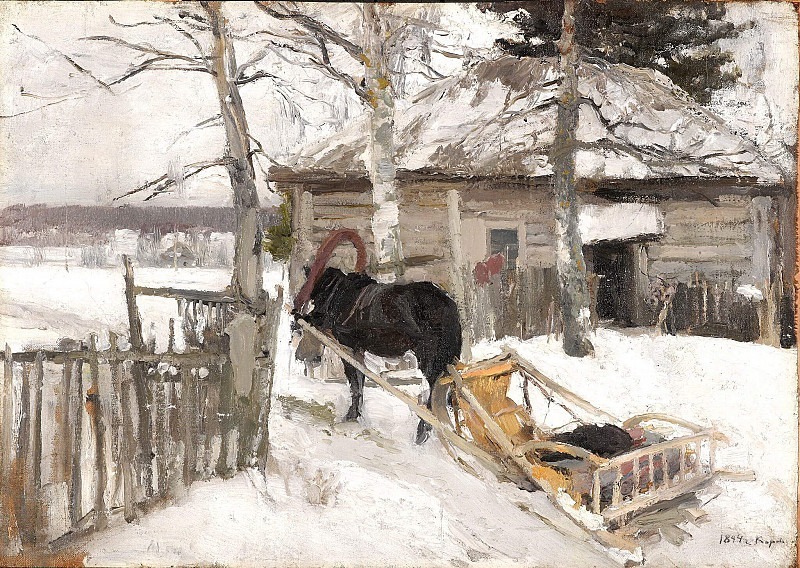 In winter, Konstantin Alekseevich Korovin
