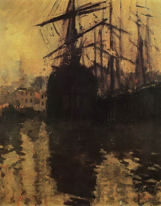 Port in Marsele2. 1890, Konstantin Alekseevich Korovin
